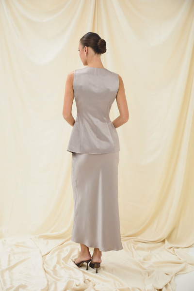 Жилет, юбка Prestige 5757 жемчужный - фото 3