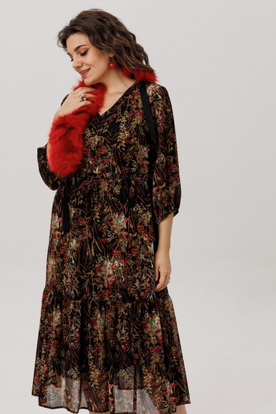 Платье Anelli 1805 шоколодная_виола - фото 10