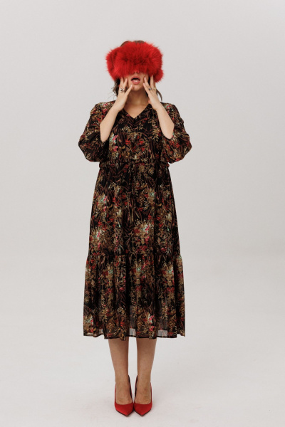 Платье Anelli 1805 шоколодная_виола - фото 6