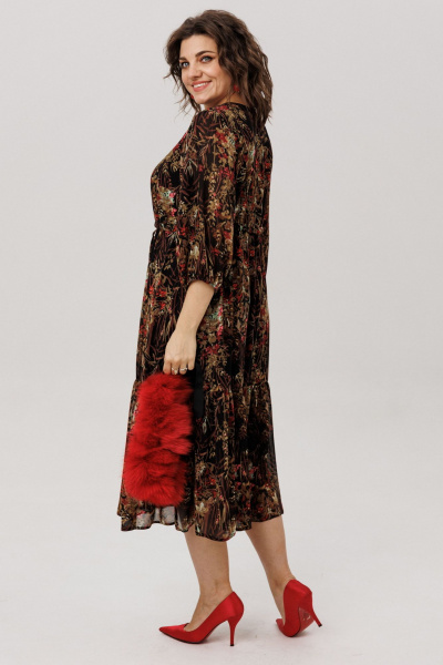 Платье Anelli 1805 шоколодная_виола - фото 3