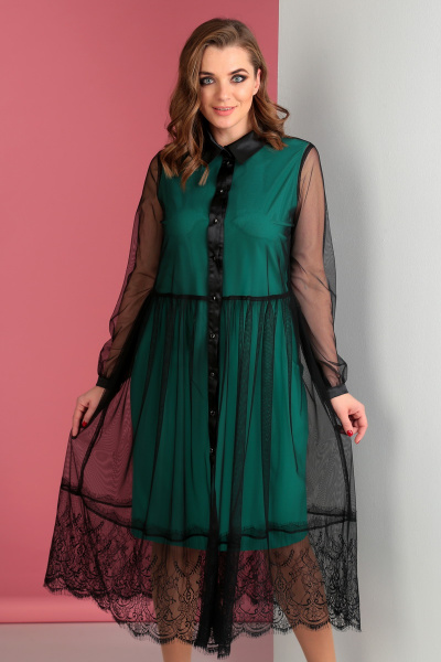 Платье ELLETTO 1635 зеленый - фото 3