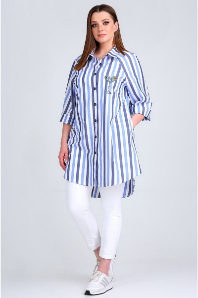 Рубашка Таир-Гранд 62406 полоска+синий - фото 1