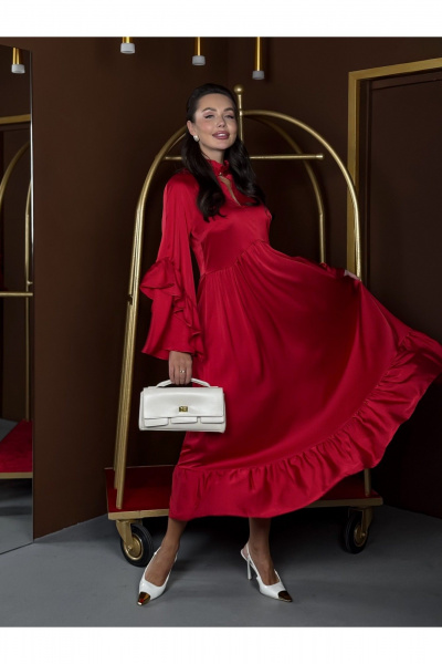 Платье, ремень Pavlova 202 красный - фото 11