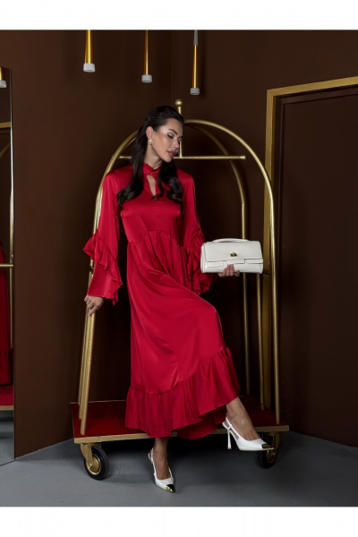 Платье, ремень Pavlova 202 красный - фото 6