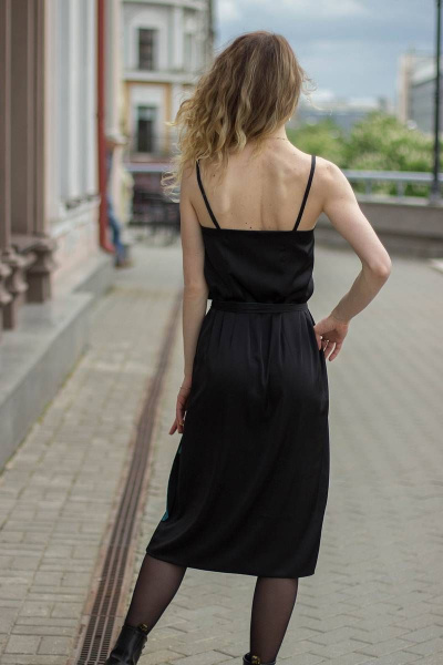 Платье Sisteroom ПлД-054 черно-изумрудный - фото 3