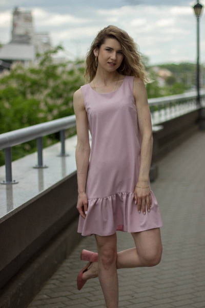 Платье Sisteroom Пл-020 розовый - фото 2