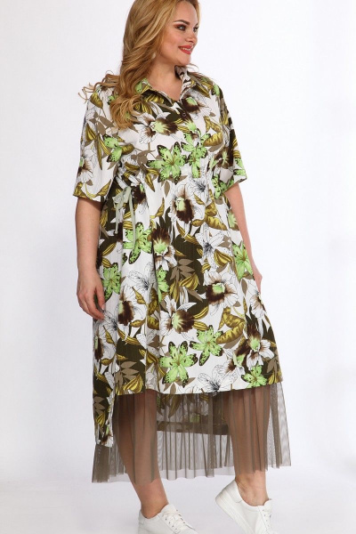 Платье, юбка Angelina & Сompany 555 зелень-черный - фото 4