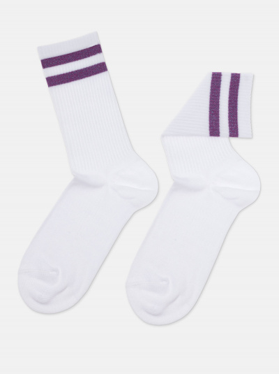 Носки CONTE ACTIVE белый-сиреневый 19С-65СП - фото 5