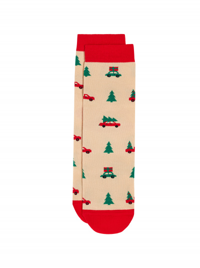 Носки CONTE ELEGANT NEW YEAR бежевый 21С-76СП - фото 3