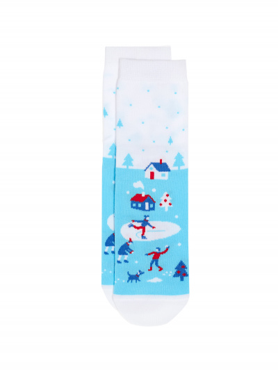 Носки CONTE ELEGANT NEW YEAR бирюза 21С-76СП - фото 3