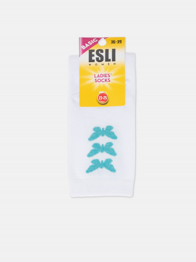 Носки CONTE ESLI BASIC белый-бирюза 21С-78СПЕ - фото 9