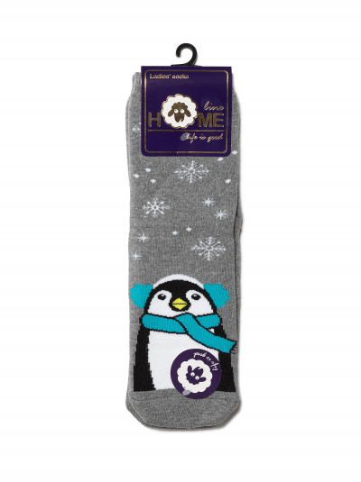 Носки CONTE HOME LINE 52-105 ср.серый (меланж) - фото 1