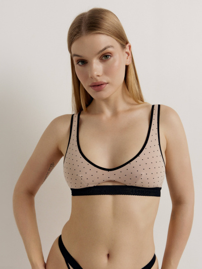 Бюстье CONTE PRINT DOTS LBE 2541 cappuccino-black 22С-2554ТСП - фото 2