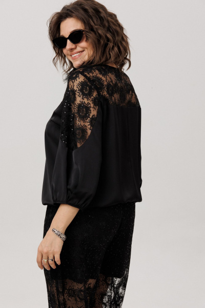 Блуза Anelli 1790 черный_бриллиант - фото 6