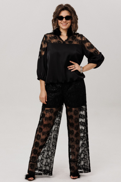 Блуза Anelli 1790 черный_бриллиант - фото 5
