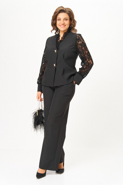 Брюки, жакет Vilena 1130 черный - фото 7