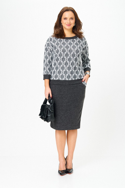 Джемпер, юбка Galean Style 786.1 графит_орнамент - фото 15