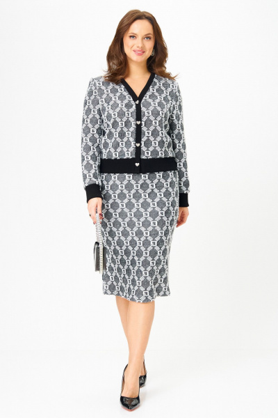 Жакет, юбка Galean Style 903.1 графит_орнамент - фото 14