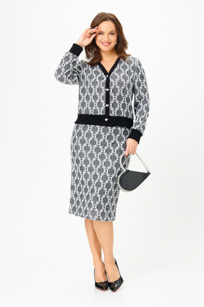 Жакет, юбка Galean Style 903.1 графит_орнамент - фото 13