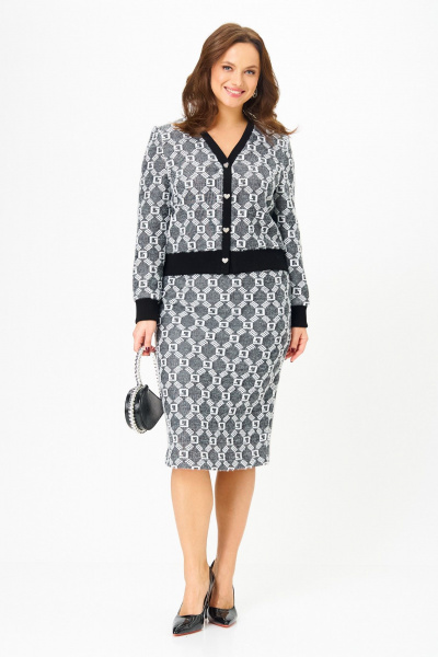 Жакет, юбка Galean Style 903.1 графит_орнамент - фото 11