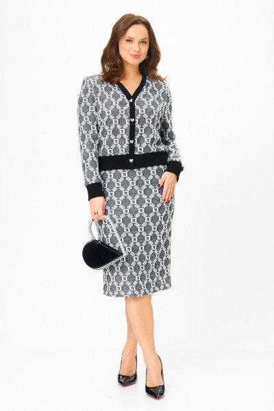 Жакет, юбка Galean Style 903.1 графит_орнамент - фото 8