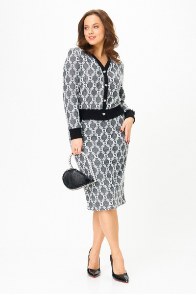 Жакет, юбка Galean Style 903.1 графит_орнамент - фото 2