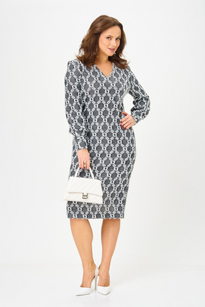 Платье Galean Style 952 графит_орнамент - фото 16