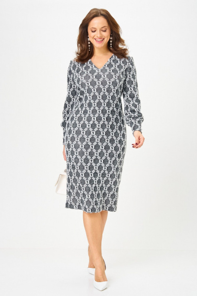 Платье Galean Style 952 графит_орнамент - фото 12