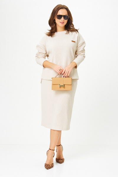 Свитшот, юбка Galean Style 990 молочный - фото 4