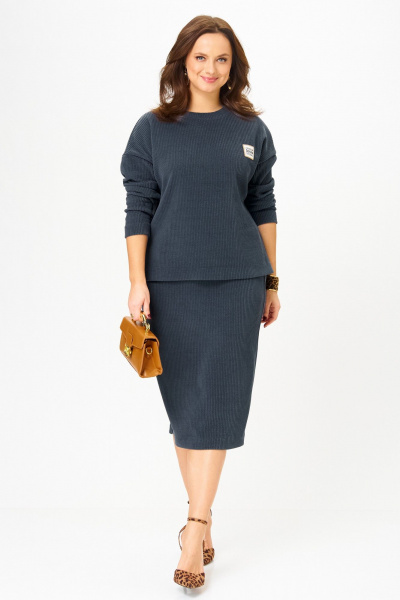 Свитшот, юбка Galean Style 990 темно-синий - фото 3