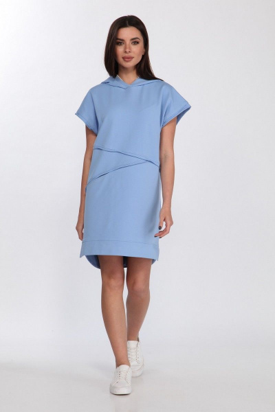 Платье Faufilure С1181 голубой - фото 4
