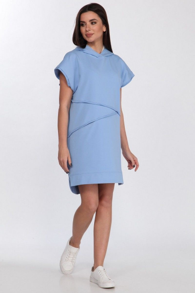 Платье Faufilure С1181 голубой - фото 3