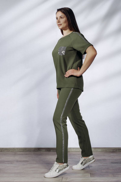 Блуза, брюки LUXTEX 1119 зеленый - фото 1