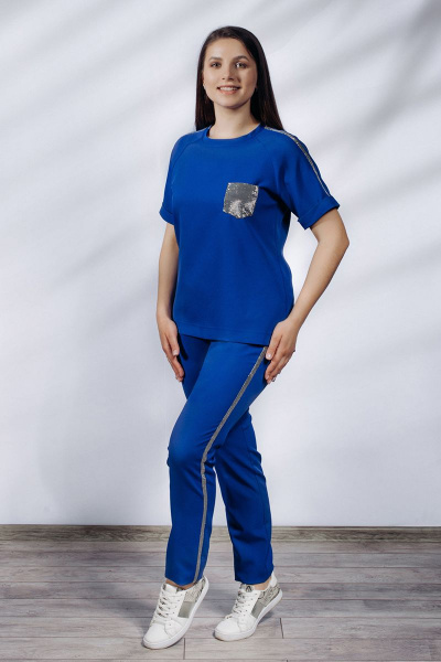Блуза, брюки LUXTEX 1119 синий - фото 2