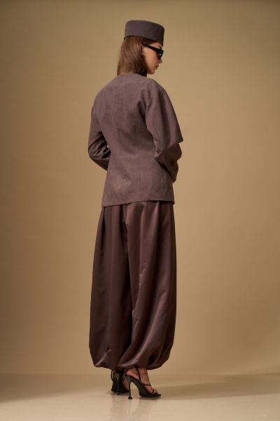 Брюки, жакет, топ N.O.W. 1647 коричневый - фото 7