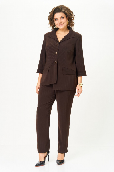 Брюки, жакет ANASTASIA MAK 1311 коричневый - фото 7