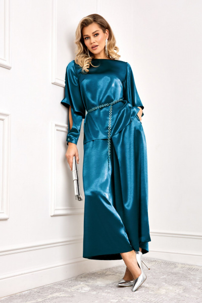 Блуза, брюки AGATTI 5990-1 морская волна - фото 1