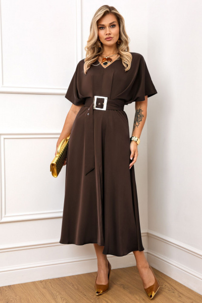 Платье AGATTI 5398-11 шоколад - фото 3