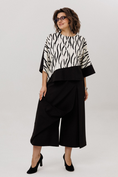 Блуза, кюлоты Anelli 1793.1 базальтовый_гром - фото 1