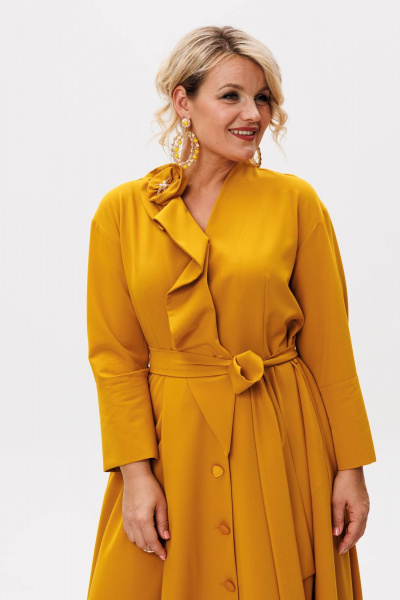 Платье Anastasia 1208.4 горчица - фото 6