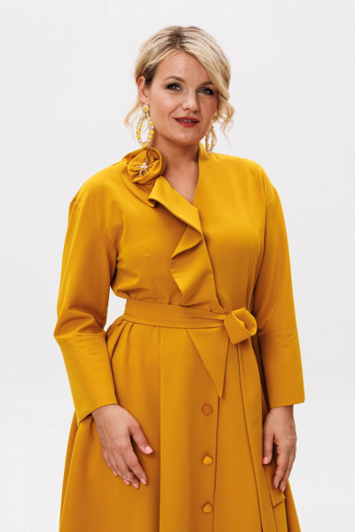 Платье Anastasia 1208.4 горчица - фото 5