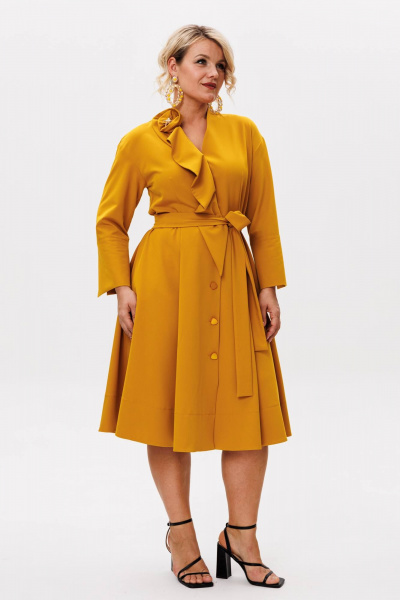 Платье Anastasia 1208.4 горчица - фото 2