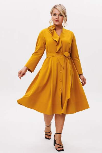 Платье Anastasia 1208.4 горчица - фото 1