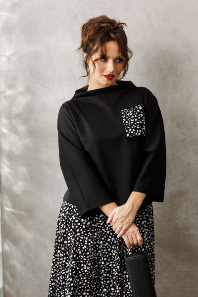 Блуза, юбка Anastasia 1314 черный - фото 9