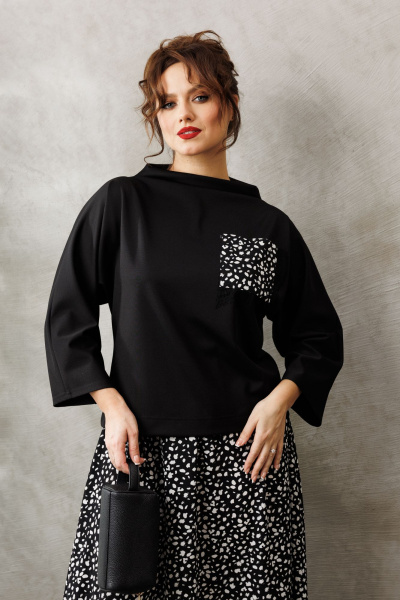 Блуза, юбка Anastasia 1314 черный - фото 8