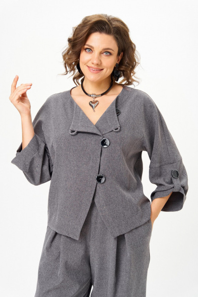 Брюки, жакет Michel chic 1436/1 светло-серый - фото 6