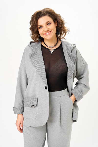 Брюки, жакет Michel chic 1437/1 призрачный_серый - фото 6
