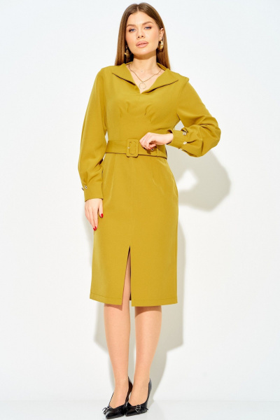 Платье Laikony L-543 лайм_бронз - фото 9