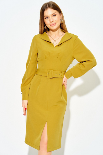 Платье Laikony L-543 лайм_бронз - фото 7