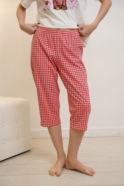 Капри, футболка Купалинка 649716.158-164 к.экрю,клетка - фото 6